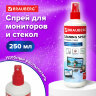 Чистящая жидкость-спрей BRAUBERG для LCD (ЖК)-мониторов, оптики и стекол, 250 мл, 510120, 510120