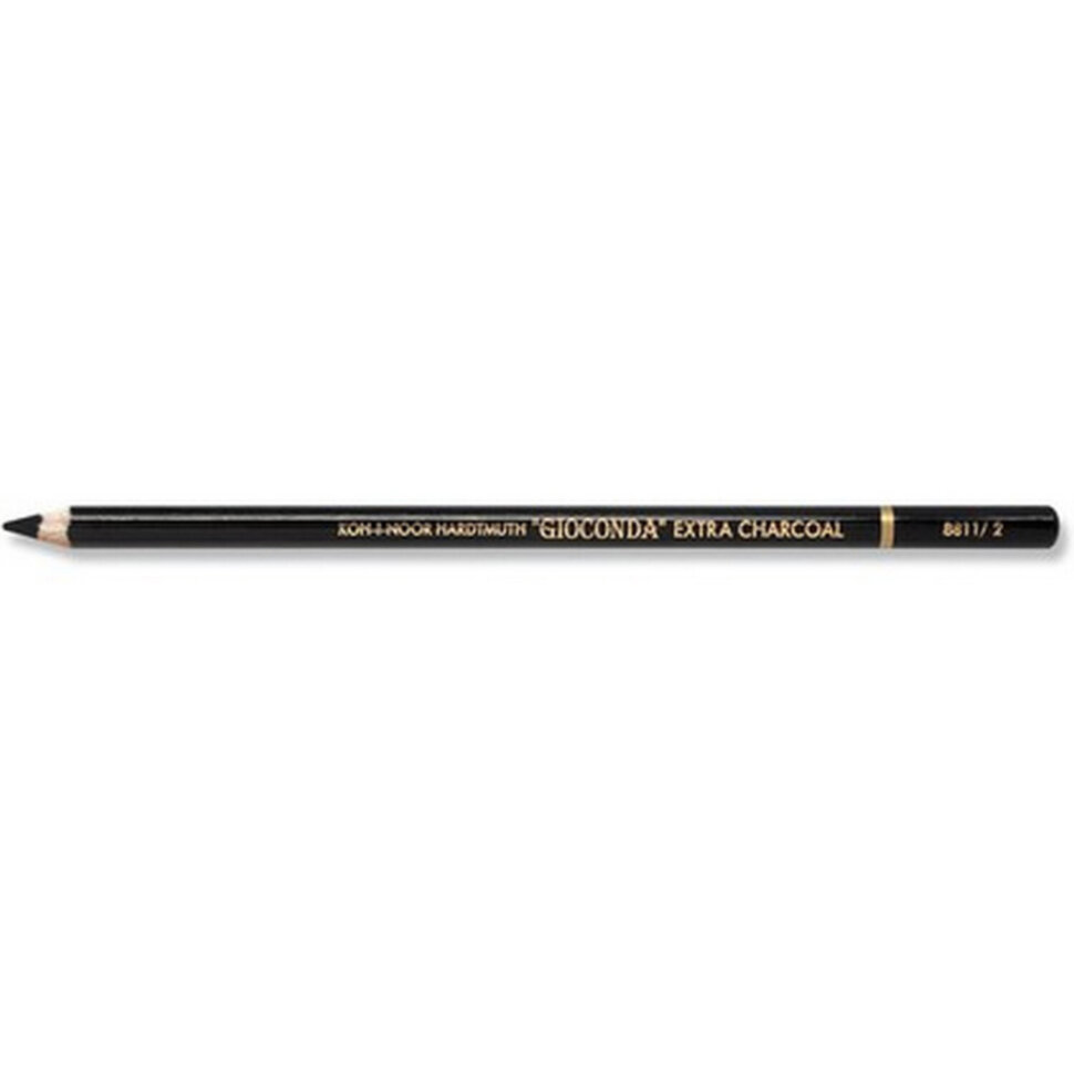 Карандаш угольный KOH-I-NOOR, 1 шт., "Gioconda" EXTRA, черный, B, 8811002003KS, 182185