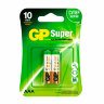 Батарейки КОМПЛЕКТ 2 шт., GP Super G-Tech, AAA (LR03, 24А), алкалиновые, мизинчиковые, блистер, 24A-2, 24A-2CR2, 456682