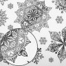 Наклейка для окон двусторонняя МНОГОРАЗОВАЯ 30х38 см, "Снежинки", фольга, серебро, ЗОЛОТАЯ СКАЗКА, 591928, 591928