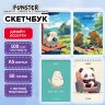 Скетчбук, белая бумага 100 г/м2, 140х201 мм, 60 л., гребень, жёсткая подложка, FUNSTER (ФАНСТЕР), АССОРТИ Funny pets, 116903, 12 штук, 116903