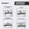 Жалюзи горизонтальные BRABIX 40х155 см, ПЛАСТИК, цвет серый, 608609, 608609
