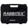 Набор инструментов для автомобиля, 108 предметов, пластиковый кейс, RABBITEX (РАББИТЕКС), 671339, 671339