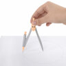 Готовальня BRAUBERG SCHOOL KIT, 9 предметов, циркуль 125 мм, чертежные принадлежности, персиковый цвет, 210715, 210715