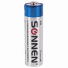 Батарейки КОМПЛЕКТ 4 шт., SONNEN Super Alkaline, АА (LR6,15А), алкалиновые, пальчиковые, блистер, 451094, 451094