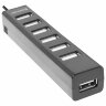 Хаб USB 2.0, 7 портов, черный, DEFENDER QUADRO SWIFT, 83203, 513472