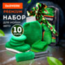 Набор для мойки авто 10 в 1, зеленый, СУМКА ДЛЯ ХРАНЕНИЯ В КОМПЛЕКТЕ, DASWERK (ДАСВЕРК), 609484, 609484
