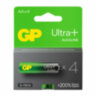 Батарейки КОМПЛЕКТ 4 шт., GP Ultra Plus G-Tech, AA (LR6), алкалиновые, пальчиковые, 15AUPA21-2CRSB4, 454095