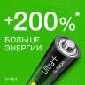 Батарейки КОМПЛЕКТ 4 шт., GP Ultra Plus G-Tech, AA (LR6), алкалиновые, пальчиковые, 15AUPA21-2CRSB4, 454095