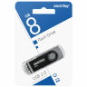 Флеш-диск 8 GB SMARTBUY Twist USB 2.0, черный, SB008GB2TWK, 513905