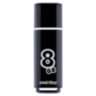 Флеш-диск 8 GB, SMARTBUY Glossy, USB 2.0, черный, SB8GBGS-K, 512177