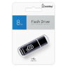 Флеш-диск 8 GB, SMARTBUY Glossy, USB 2.0, черный, SB8GBGS-K, 512177