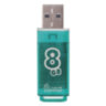 Флеш-диск 8 GB, SMARTBUY Glossy, USB 2.0, зеленый, SB8GBGS-G, 512179