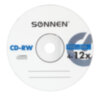 Диск CD-RW SONNEN, 700 Mb, 4-12x, Slim Case (1 штука), 512579, 10 шт., 512579