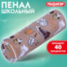 Пенал-тубус ПИФАГОР, мягкий, "HOLIDAY", 20х7 см, 229269, 229269