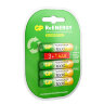 Батарейки аккумуляторные GP ReEnergy Ni-Mh КОМПЛЕКТ 4 шт. (ПРОМО 3+1), ААА (HR03), 950 mAh, 100AAAHC3/1RGY, 458468