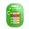 Батарейки аккумуляторные GP ReEnergy Ni-Mh КОМПЛЕКТ 4 шт. (ПРОМО 3+1), ААА (HR03), 950 mAh, 100AAAHC3/1RGY, 458468