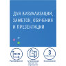 Доска магнитно-маркерная стеклянная 45х45 см, 3 магнита, СИНЯЯ, BRAUBERG, 236741, 236741