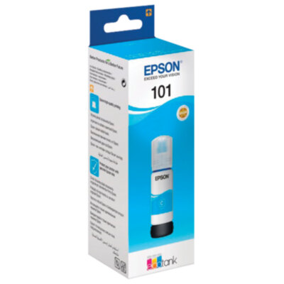 Чернила EPSON 101 (T03V24) для СНПЧ L4150/ L4160/ L6160/ L6170/ L6190, голубые, ОРИГИНАЛЬНЫЕ, C13T03V24A, 363024