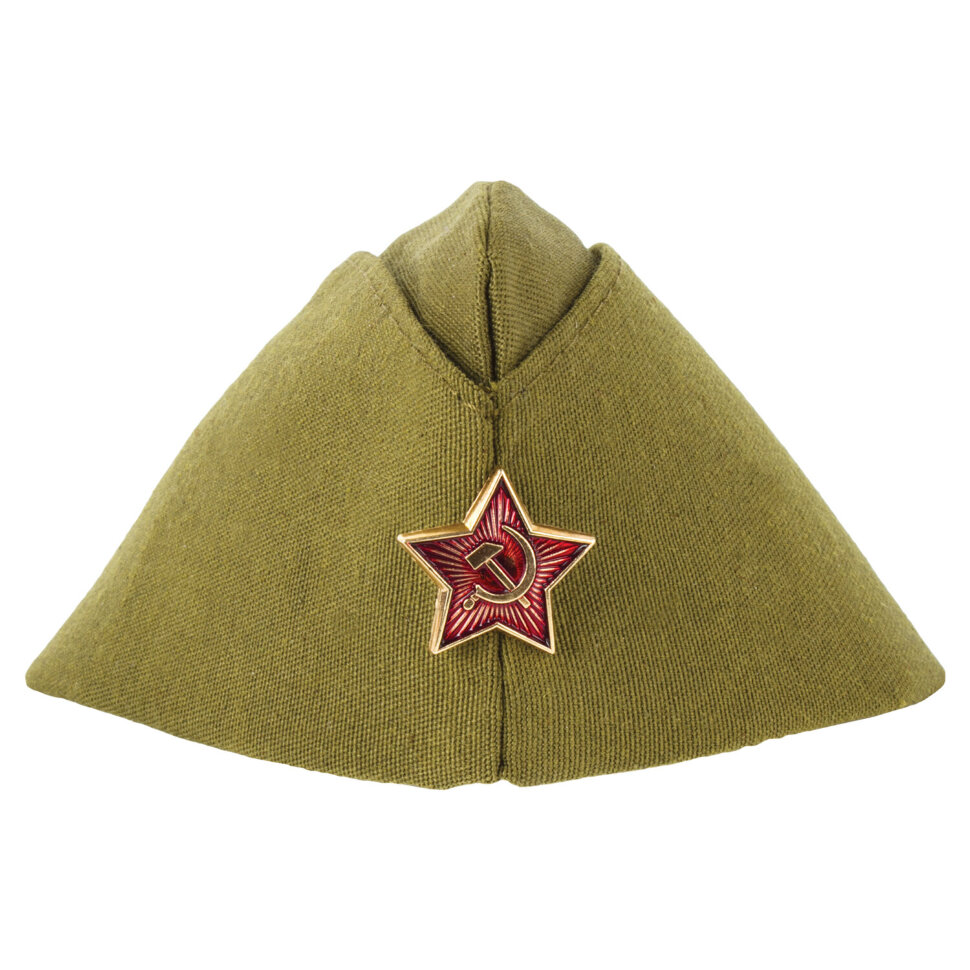 Пилотка военная однослойная, металлическая красная звезда, размер универсальный (51-54), ПЛ-02, 10 штук, 550212