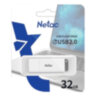 Флеш-диск 32GB NETAC U185, USB 2.0, белый, NT03U185N-032G-20WH, 513703