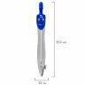 Готовальня BRAUBERG SCHOOL KIT, 8 предметов, циркуль 115 мм, чертежные принадлежности, металлический пенал со справочными материалами,210712, 210712