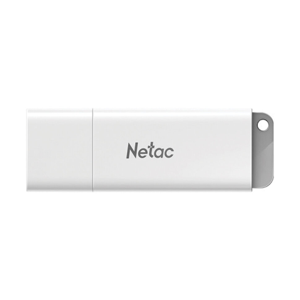 Флеш-диск 16 GB NETAC U185, USB 2.0, белый, NT03U185N-016G-20WH, 513702