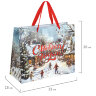 Пакет подарочный (1 шт.) новогодний 26х13х32 см "Winter Wonderland", фольга, ассорти, ЗОЛОТАЯ СКАЗКА, 592443, 12 штук, 592443