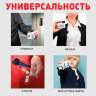 Держатель-рулетка для бейджей, 70 см, петелька, клип, черный, в блистере, ОФИСМАГ, 235728, 235728