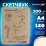 Скетчбук, слоновая кость 100 г/м2, 210х297 мм, 120 л., прошивка, BRAUBERG ART CLASSIC, 128960, 128960