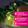 Цифра-подсвечник "2" светодиодная, ЗОЛОТАЯ СКАЗКА, в наборе 4 свечи 6 см, 1 батарейка, 591425, 591425