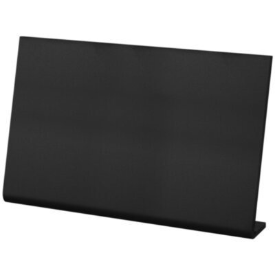 Табличка меловая настольная А4 (21x29,7 см), L-образная, горизонтальная, ПВХ, ЧЕРНАЯ, BRAUBERG, 291291, 291291