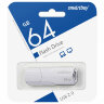 Флеш-диск 64 GB SMARTBUY Clue, USB 2.0, белый, SB64GBCLU-W, 513789