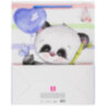Пакет подарочный (1 штука) 26x13x32 см, ЗОЛОТАЯ СКАЗКА "Lovely Panda", глиттер, белый с голубым, 608241, 12 штук, 608241