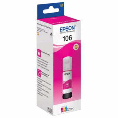 Чернила EPSON 106 (C13T00R340) для СНПЧ L7160/L7180, пурпурные, ОРИГИНАЛЬНЫЕ, 363592