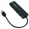 Хаб USB 3.1, 2хUSB, 2хType-C, с дополнительным питанием (Type-C), кабель USB 19 см, черный, GEMBIRD UHB-C415, 514213