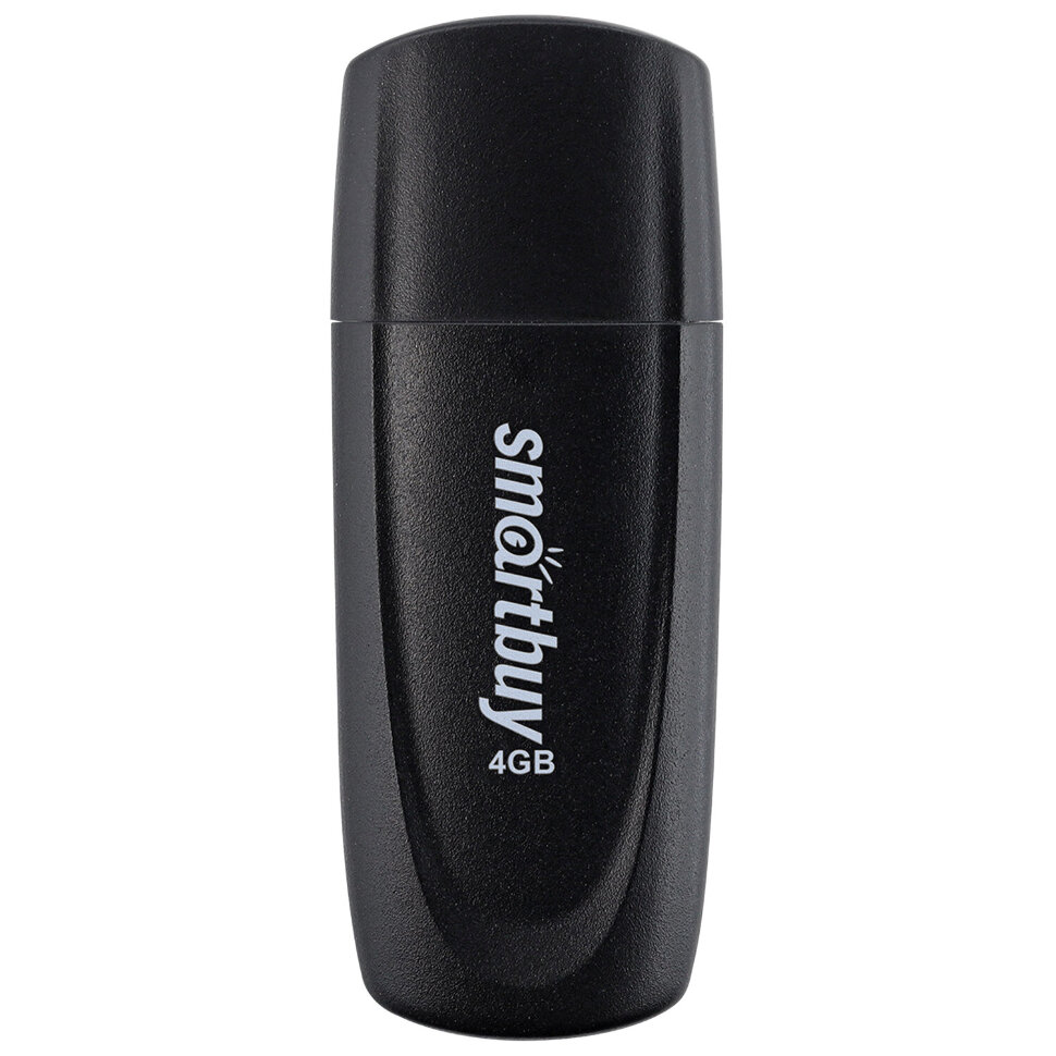 Флеш-диск 4 GB SMARTBUY Scout USB 2.0, черный, SB004GB2SCK, 513756