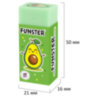 Ластики FUNSTER (ФАНСТЕР) "AVOCADO", НАБОР 3 штуки, 50х21х16 мм, прямоугольные, картонный держатель, экологичный ПВХ, блистер, 272724, 272724