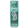 Флеш-диск 64 GB SMARTBUY Glossy USB 2.0, зеленый, SB64GBGS-G, 513054