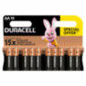 Батарейки КОМПЛЕКТ 10 шт., DURACELL Basic ОРИГИНАЛ, AA (LR6, 15А), алкалиновые, пальчиковые, 456786