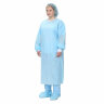 Халат хирургический нестерильный 140 см, 52-54 р., манжета, спанбонд 25 г/м2, ГЕКСА, голубой, 630957