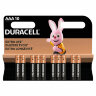Батарейки КОМПЛЕКТ 10 шт., DURACELL Basic ОРИГИНАЛ, AAA (LR03, 24А), алкалиновые, мизинчиковые, 456787