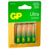 Батарейки КОМПЛЕКТ 4 шт., GP Ultra G-Tech, AA (LR6, 15А), алкалиновые, пальчиковые, 15AUA21-2CRSBC4, 457746