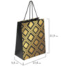 Пакет подарочный (1 штука) 18x10x23 см, ЗОЛОТАЯ СКАЗКА "Gold Luxury", тиснение фольгой, чёрный, 608248, 12 штук, 608248