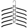 Вешалка-плечики трансформер, 5 плечиков, металл с покрытием, черные, BRABIX ULTRA, 607474, 607474