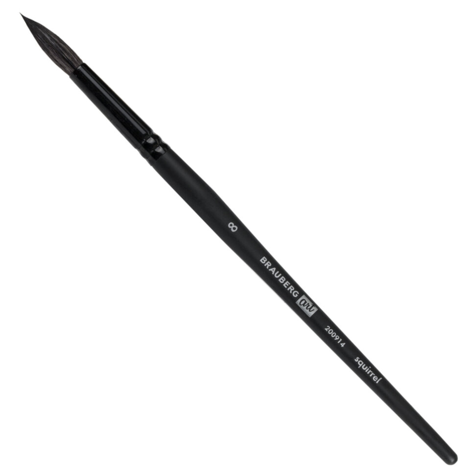 Кисть художественная проф. BRAUBERG ART CLASSIC, белка, круглая, № 8, 200914, 200914
