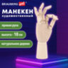 Манекен художественный "РУКА" правая, высота 18 см, дерево, BRAUBERG ART CLASSIC, 192515, 192515