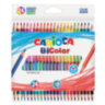 Карандаши двусторонние CARIOCA "Bi-color", 24 штуки, 48 цветов, трехгранные, грифель 3 мм, натуральное дерево, 43031, 181704