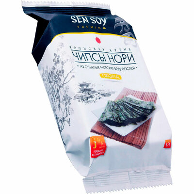 Чипсы Нори SEN SOY "Original" из морской водоросли, 4,5 г, бгм061, 624080
