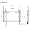Кронштейн-крепление для ТВ настенный, до 45 кг. VESA 100х100-200х200, 23"-43", черный, SONNEN, 455948, 455948